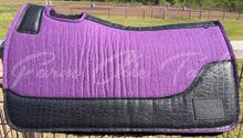 Load image into Gallery viewer, PURPLE SADDLE PADS - DESIGNER LEATHER
