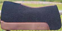 Load image into Gallery viewer, BLACK SADDLE PADS - BROWN LEATHER