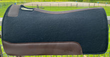 Load image into Gallery viewer, BLACK SADDLE PADS - BROWN LEATHER
