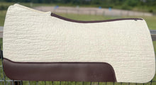 Load image into Gallery viewer, WHITE SADDLE PADS - BROWN LEATHER
