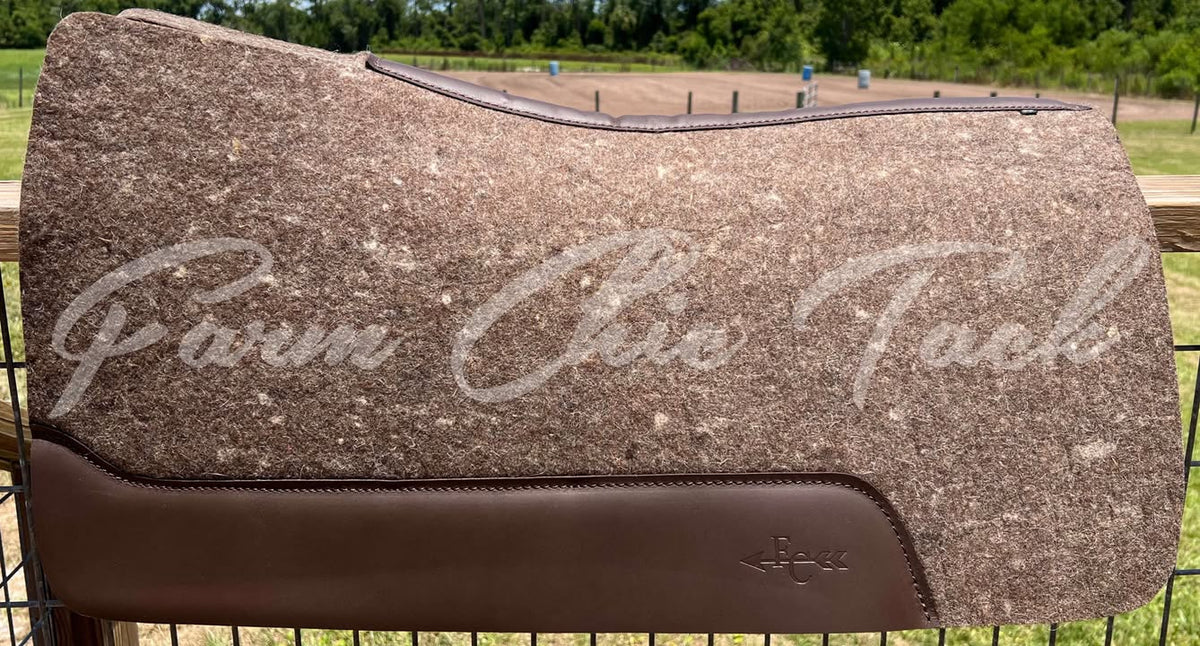 Phoenix Contact Gel Saddle Pad - Grey with Brown Faux Croc