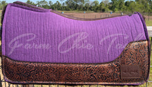 Load image into Gallery viewer, PURPLE SADDLE PADS - DESIGNER LEATHER