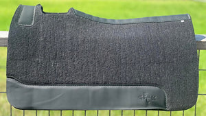 BLACK SADDLE PADS - BROWN AND BLACK LEATHER