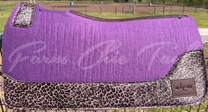 PURPLE SADDLE PADS - DESIGNER LEATHER