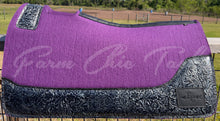 Load image into Gallery viewer, PURPLE SADDLE PADS - DESIGNER LEATHER