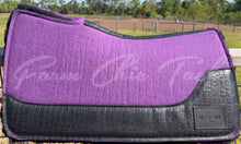 Load image into Gallery viewer, PURPLE SADDLE PADS - DESIGNER LEATHER