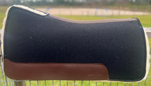 BLACK SADDLE PADS - BROWN AND BLACK LEATHER