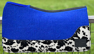 ROYAL BLUE SADDLE PADS - COW PRINT, LEOPARD, GATOR