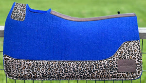 ROYAL BLUE SADDLE PADS - COW PRINT, LEOPARD, GATOR