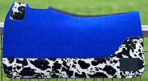 ROYAL BLUE SADDLE PADS - COW PRINT, LEOPARD, GATOR