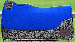 ROYAL BLUE SADDLE PADS - COW PRINT, LEOPARD, GATOR