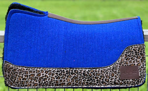 ROYAL BLUE SADDLE PADS - COW PRINT, LEOPARD, GATOR