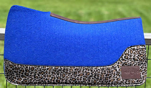 ROYAL BLUE SADDLE PADS - COW PRINT, LEOPARD, GATOR