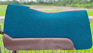 PEACOCK SADDLE PADS - BROWN LEATHER