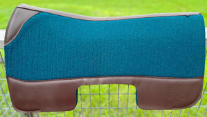 PEACOCK SADDLE PADS - BROWN LEATHER