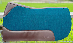 PEACOCK SADDLE PADS - BROWN LEATHER