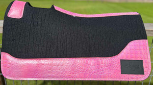 BLACK SADDLE PADS - DESIGNER LEATHER