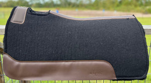 BLACK SADDLE PADS - BROWN AND BLACK LEATHER