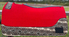 Load image into Gallery viewer, RED SADDLE PADS - DESIGNER LEATHER *