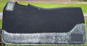 BLACK SADDLE PADS - DESIGNER LEATHER