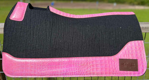 BLACK SADDLE PADS - DESIGNER LEATHER