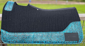 BLACK SADDLE PADS - DESIGNER LEATHER