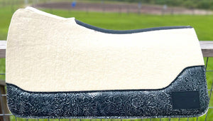 WHITE SADDLE PADS - DESIGNER LEATHER