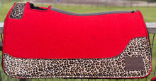 Load image into Gallery viewer, RED SADDLE PADS - DESIGNER LEATHER *