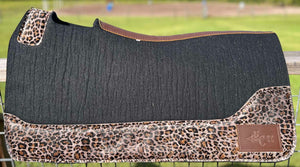 BLACK SADDLE PADS - DESIGNER LEATHER