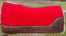 Load image into Gallery viewer, RED SADDLE PADS - DESIGNER LEATHER *