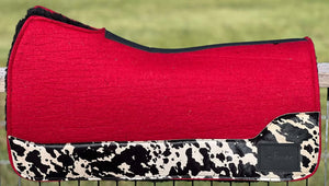 BRICK RED SADDLE PADS - DESIGNER LEATHER