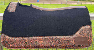 BLACK SADDLE PADS - DESIGNER LEATHER