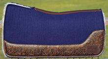 Load image into Gallery viewer, NAVY SADDLE PADS - DESIGNER LEATHER