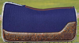 NAVY SADDLE PADS - DESIGNER LEATHER