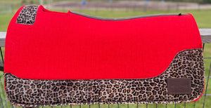 RED SADDLE PADS - DESIGNER LEATHER *