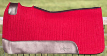 Load image into Gallery viewer, BRICK RED SADDLE PADS BROWN LEATHER