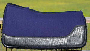 NAVY SADDLE PADS - DESIGNER LEATHER