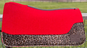 RED SADDLE PADS - DESIGNER LEATHER *