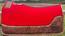 Load image into Gallery viewer, RED SADDLE PADS - DESIGNER LEATHER *