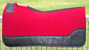 BRICK RED SADDLE PADS - DESIGNER LEATHER