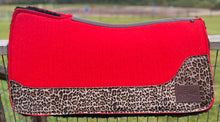 Load image into Gallery viewer, RED SADDLE PADS - DESIGNER LEATHER *