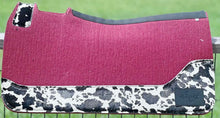 Load image into Gallery viewer, WINE SADDLE PADS - BROWN LEATHER AND LEOPARD