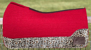 BRICK RED SADDLE PADS - DESIGNER LEATHER