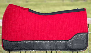 BRICK RED SADDLE PADS - DESIGNER LEATHER