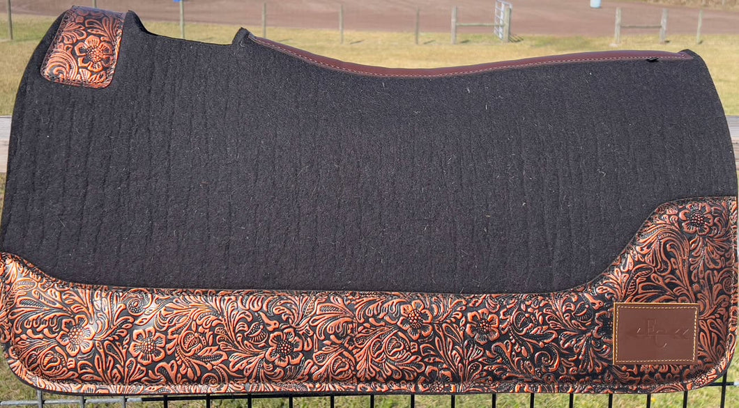 BLACK SADDLE PADS - DESIGNER LEATHER