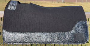 BLACK SADDLE PADS - DESIGNER LEATHER