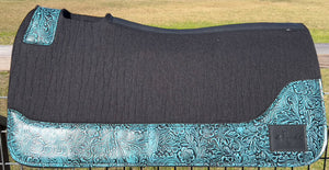 BLACK SADDLE PADS - DESIGNER LEATHER