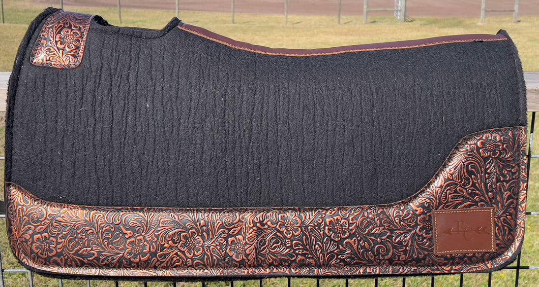 BLACK SADDLE PADS - DESIGNER LEATHER