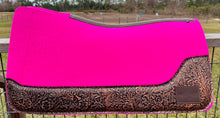 Load image into Gallery viewer, HOT PINK SADDLE PADS - DESIGNER LEATHER