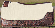 WHITE SADDLE PADS - DESIGNER LEATHER